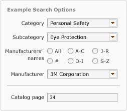 Search Example Options