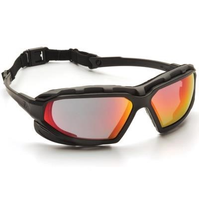 Pyramex-Highlander-XP-Foam-Lined-Safety-Goggle-Glasses-with-Red-Mirrored-Anti-Fog-Lens
