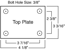 Caster Top Plate